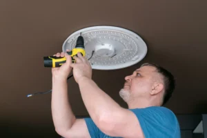 Installing lamps in Switzerland – DIY ceiling light setup